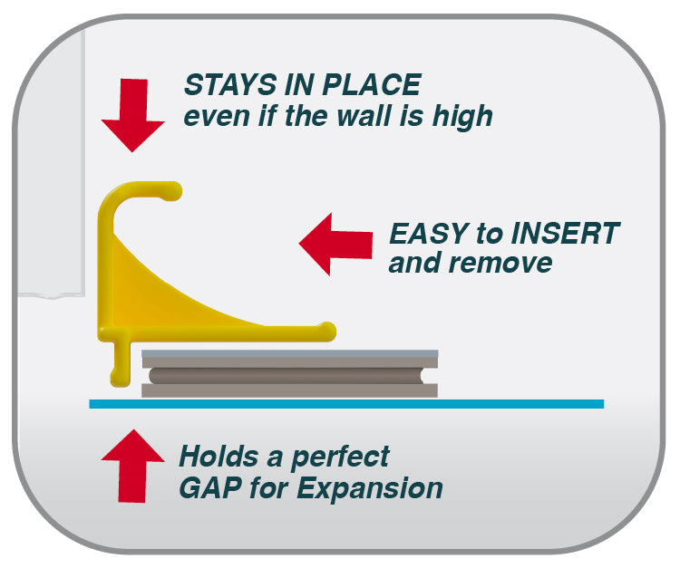 TFloor Spacers Install any Laminate or Floating Floor Material